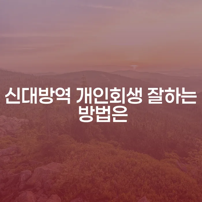 신대방역 개인회생 잘하는 방법은