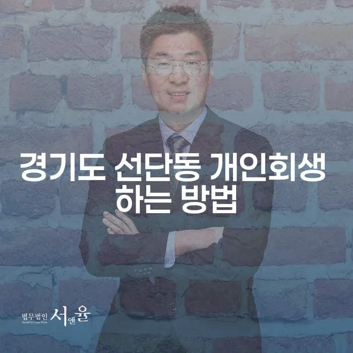 경기도 선단동 개인회생 하는 방법은 무엇인가요?