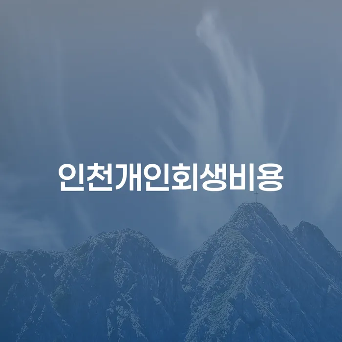 인천에서 개인회생 비용은 어떻게 결정될까요? 성동구 사례와 비교해보세요!